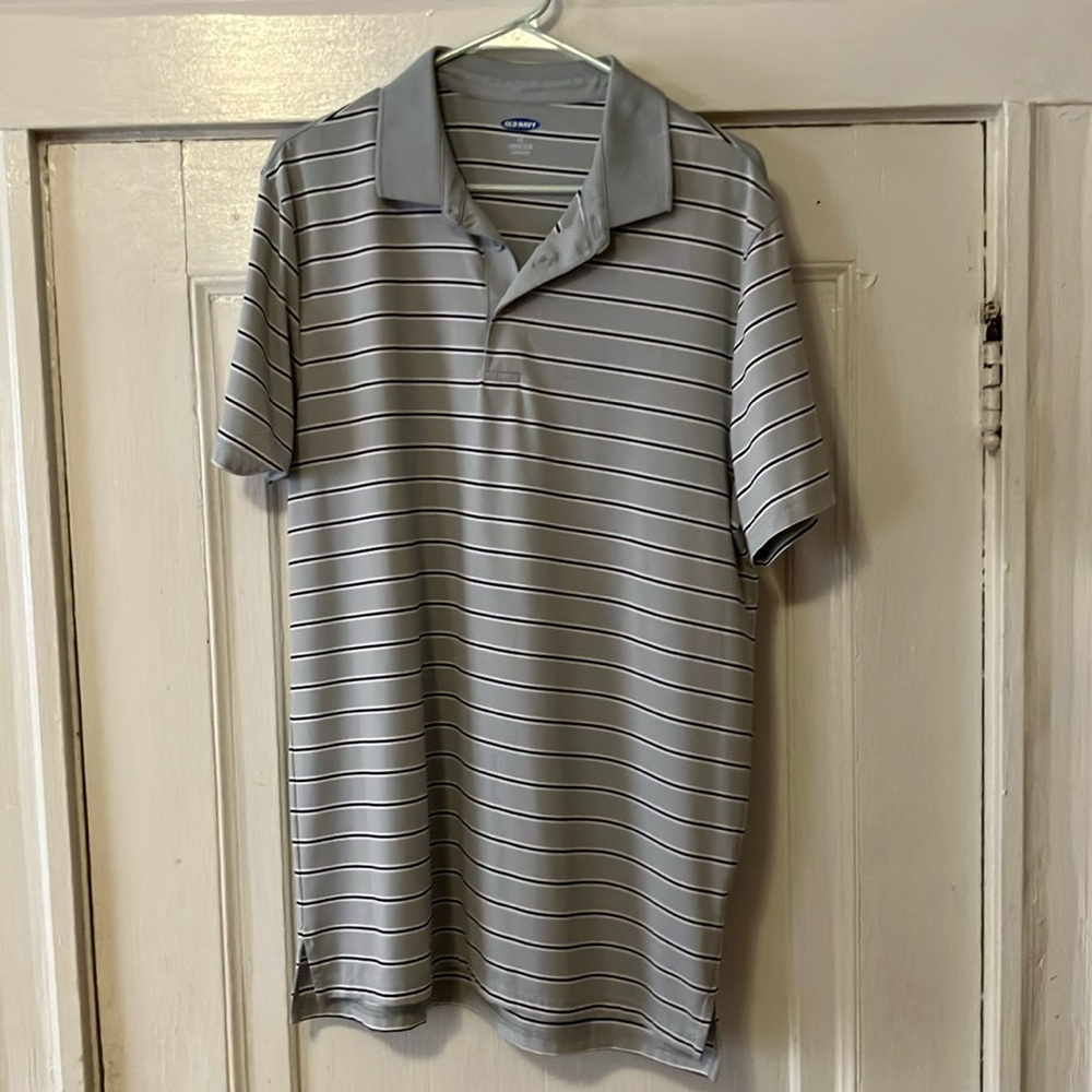 Old Navy Gray Polo Shirt Classic Style